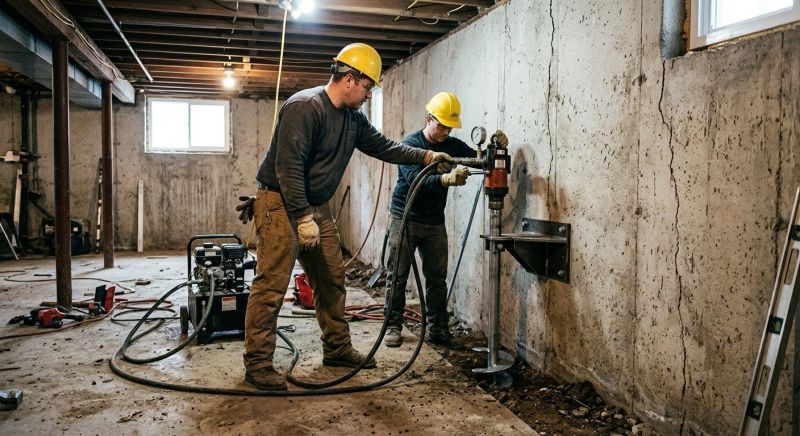 Basement Stabilization in Shelton, CT