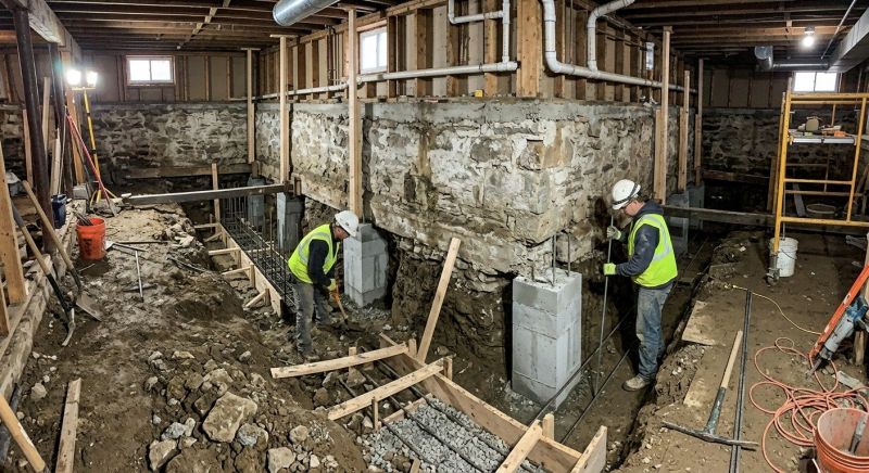 Basement Underpinning in Shelton, CT