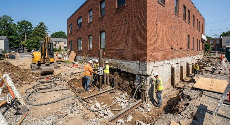 Building Foundation Repair in Brookfield, CT