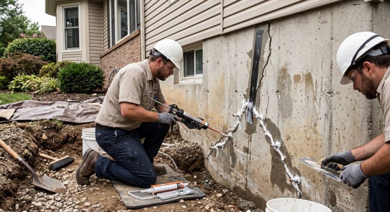 Cracked Foundation Repair in Bethlehem, CT