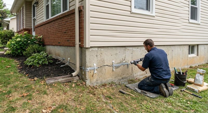 Cracked Foundation Repair in Oakville, CT
