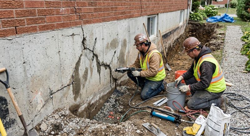 Cracked Foundation Repair in Wallingford, CT