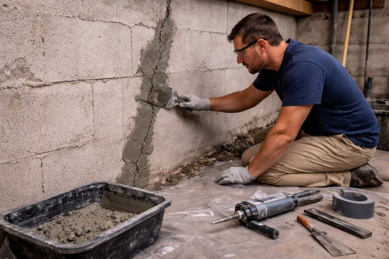 Foundation Crack Repair in Naugatuck, CT