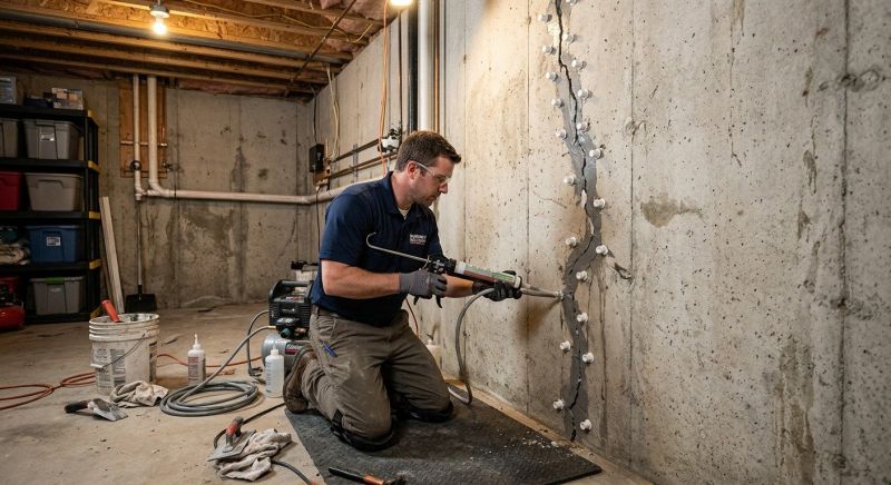 Foundation Crack Sealing in Shelton, CT