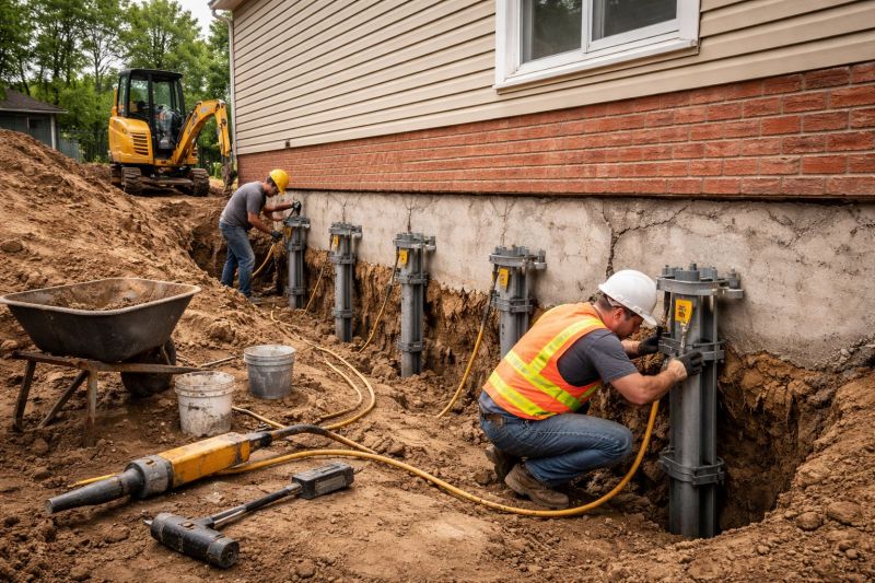 Foundation Pier Repair in Shelton, CT