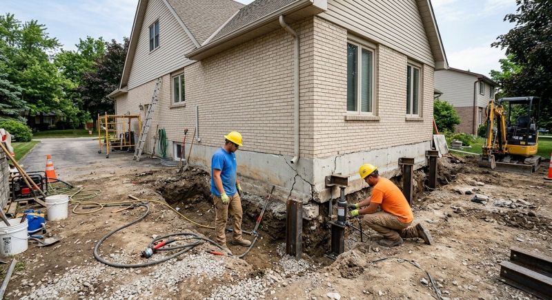 Helical Piers Installation in Shelton, CT