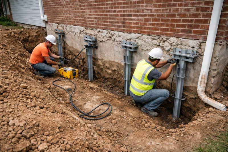 Helical Piers Installation in Shelton, CT