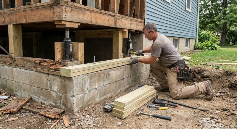 House Foundation Repair in Meriden, CT