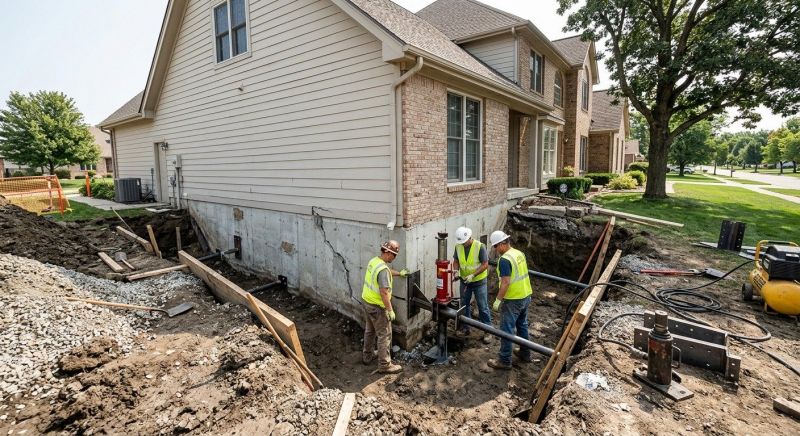 Sinking Foundation Repair in Cheshire, CT