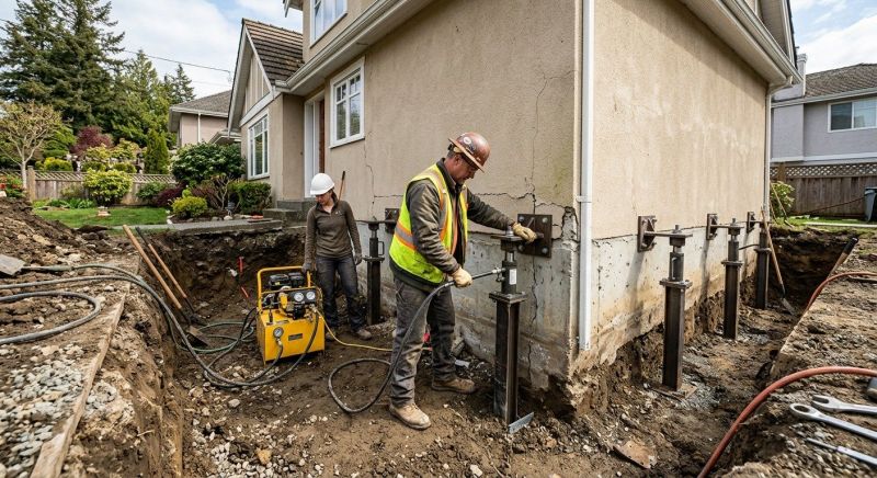 Sinking Foundation Repair in Hamden, CT