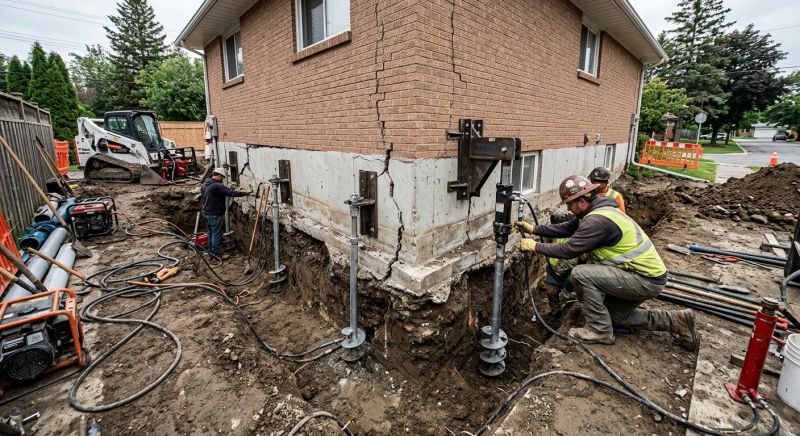 Sinking Foundation Repair in Shelton, CT