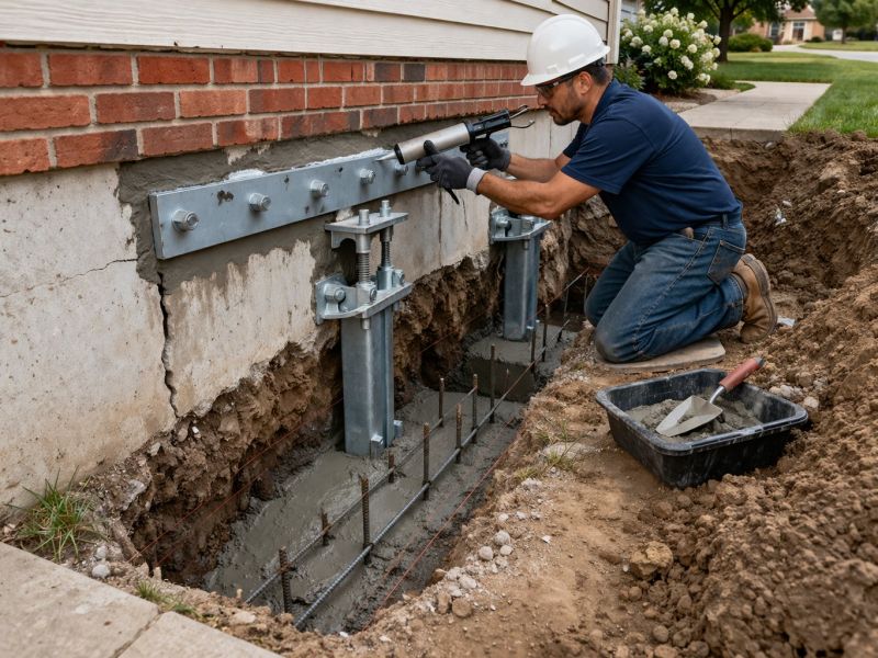 Sinking Foundation Repair in Norwalk, CT