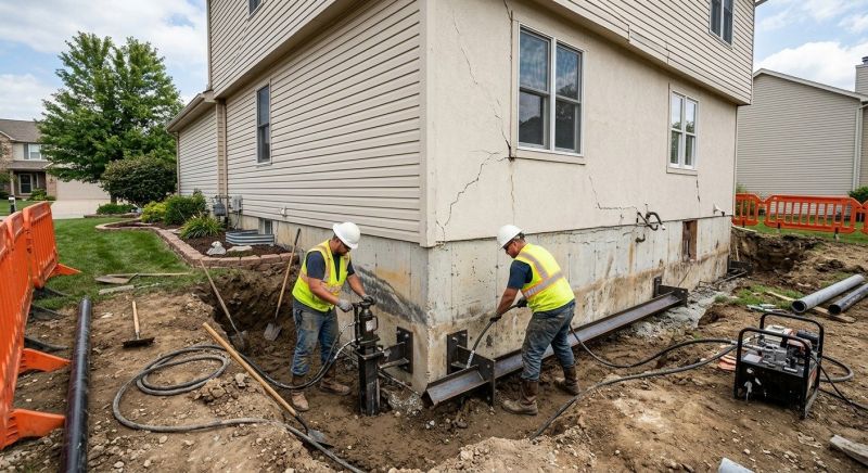 Sinking Foundation Repair in Norwalk, CT