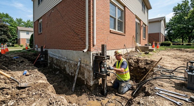 Sinking Foundation Repair in Stratford, CT