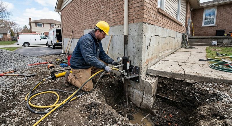 Sinking Foundation Repair in Trumbull, CT